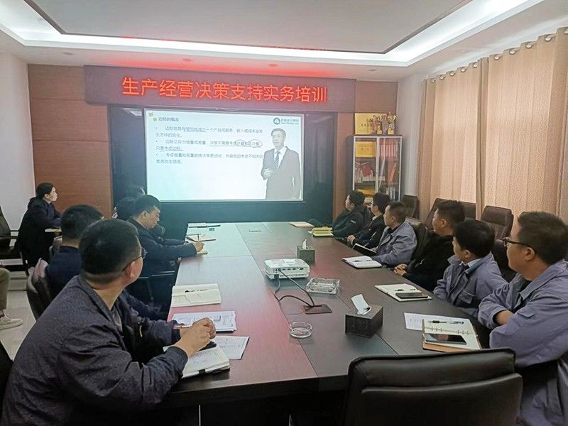新型材料公司組織召開生產(chǎn)經(jīng)營決策支持實務專題培訓